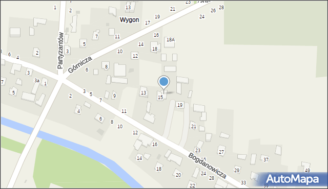 Puchaczów, Bogdanowicza Kazimierza, 17, mapa Puchaczów