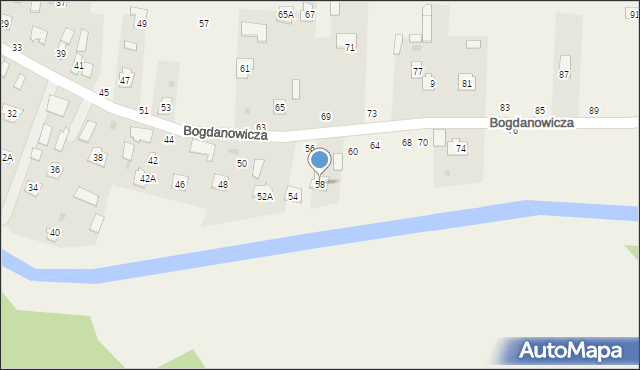 Puchaczów, Bogdanowicza Kazimierza, 58, mapa Puchaczów