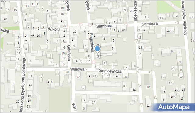 Puck, Bogusława, 11, mapa Puck