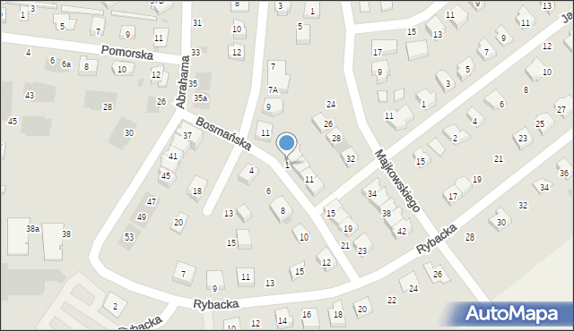 Puck, Bosmańska, 1, mapa Puck