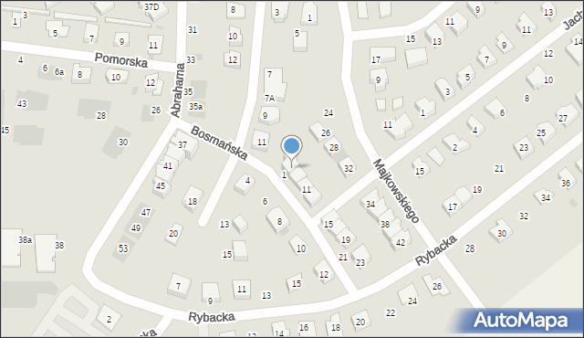 Puck, Bosmańska, 7, mapa Puck