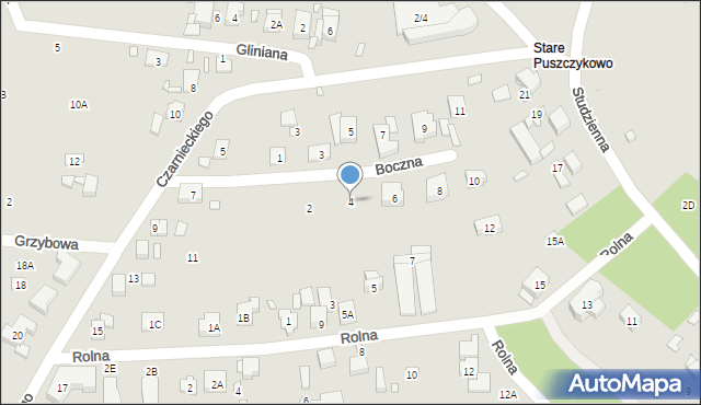 Puszczykowo, Boczna, 4, mapa Puszczykowo