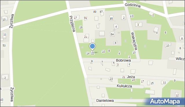 Rąbień AB, Bobrowa, 12, mapa Rąbień AB