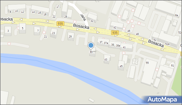 Racibórz, Bosacka, 33, mapa Racibórz