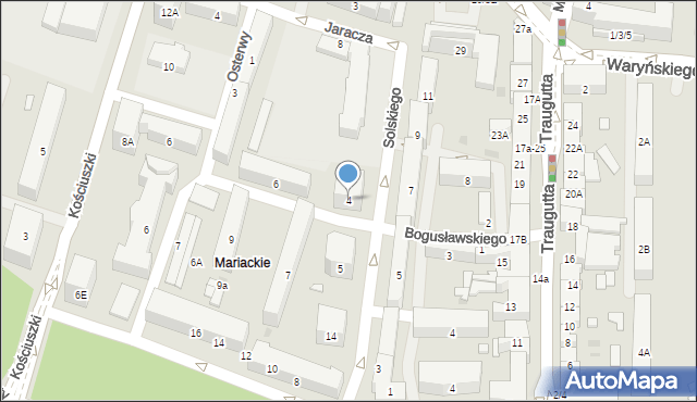Radom, Bogusławskiego Wojciecha, 4, mapa Radomia