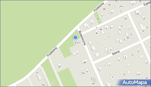 Radom, Botaniczna, 2, mapa Radomia