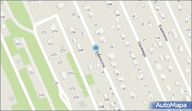 Radom, Botaniczna, 24, mapa Radomia