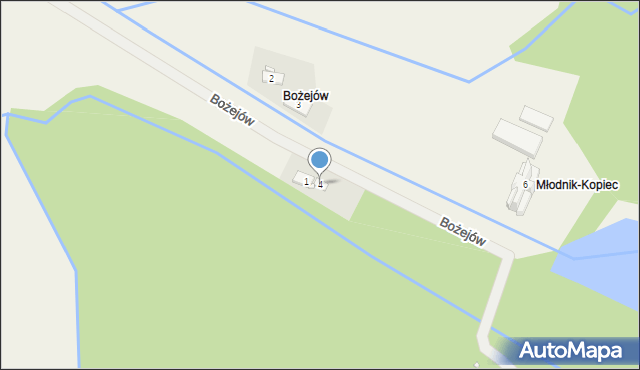 Radomierowice, Bożejów, 4, mapa Radomierowice