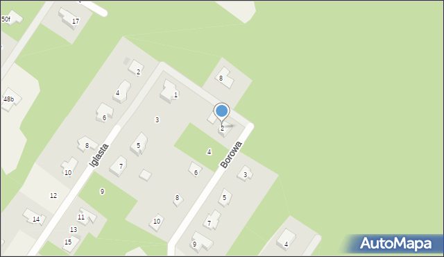 Radonie, Borowa, 2, mapa Radonie