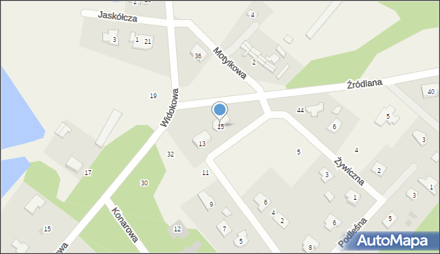 Radonie, Borowikowa, 15, mapa Radonie