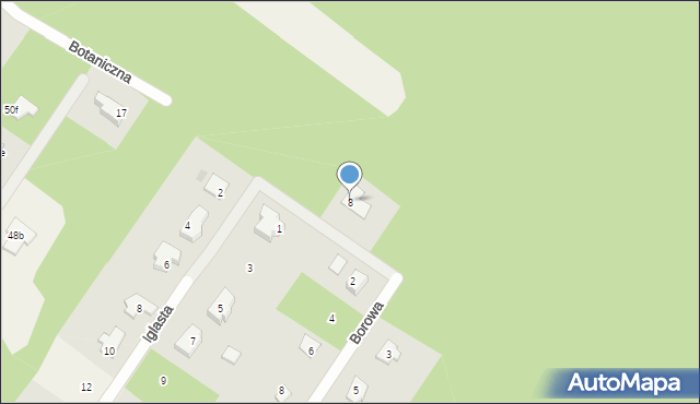 Radonie, Botaniczna, 8, mapa Radonie