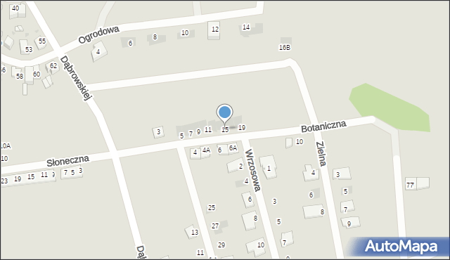 Radzionków, Botaniczna, 15, mapa Radzionków