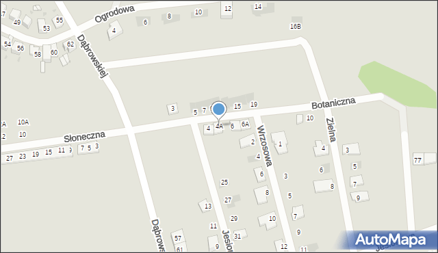 Radzionków, Botaniczna, 4A, mapa Radzionków