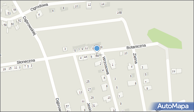 Radzionków, Botaniczna, 6A, mapa Radzionków