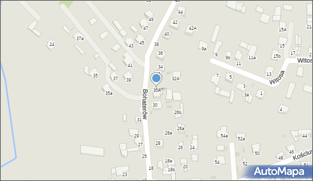 Radzyń Podlaski, Bohaterów, 30A, mapa Radzyń Podlaski
