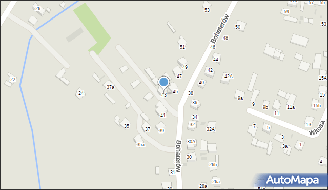 Radzyń Podlaski, Bohaterów, 43, mapa Radzyń Podlaski