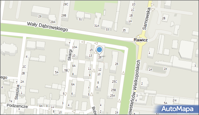 Rawicz, Bobrowskiego Stefana, 16, mapa Rawicz