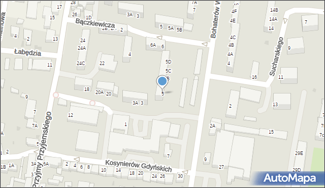 Rawicz, Bohaterów Westerplatte, 5, mapa Rawicz