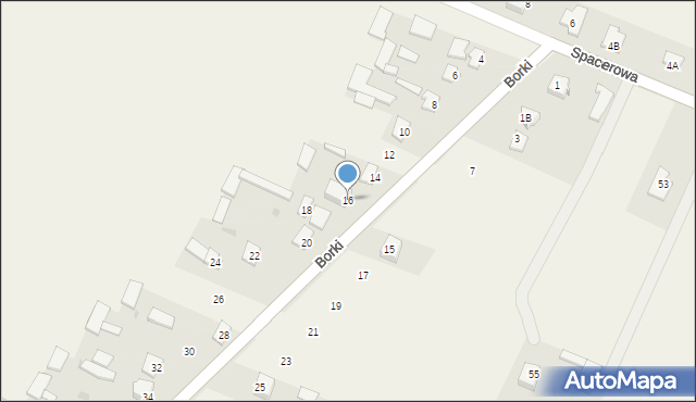 Rębków, Borki, 16, mapa Rębków