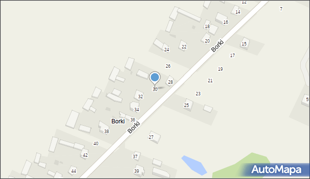Rębków, Borki, 30, mapa Rębków