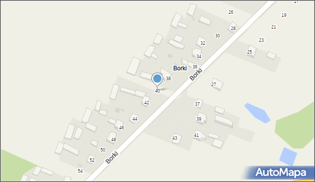 Rębków, Borki, 40, mapa Rębków