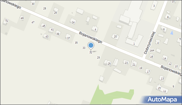 Regimin, Bojanowskiego Michała, 31, mapa Regimin
