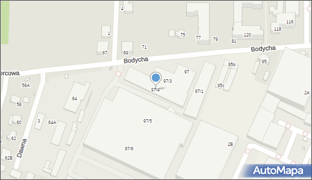 Reguły, Bodycha Stanisława, 97/4, mapa Reguły