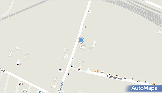 Rejowiec Fabryczny, Boczna, 8, mapa Rejowiec Fabryczny