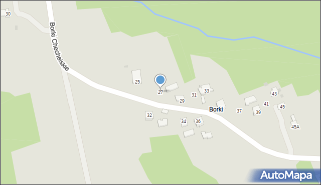 Ropczyce, Borki Chechelskie, 27, mapa Ropczyce