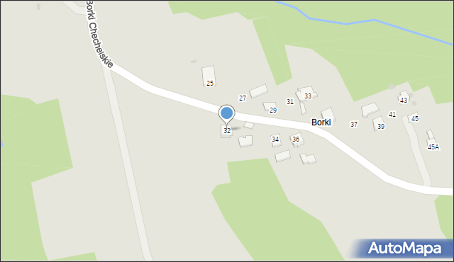 Ropczyce, Borki Chechelskie, 32, mapa Ropczyce