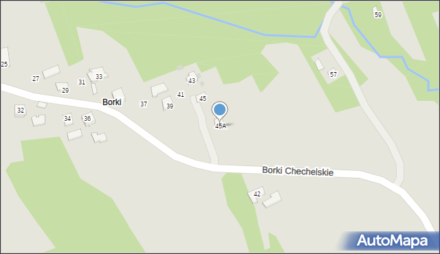 Ropczyce, Borki Chechelskie, 45A, mapa Ropczyce