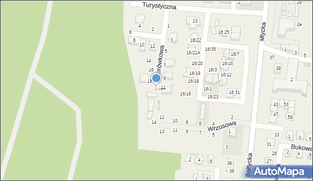 Rowy, Borówkowa, 20, mapa Rowy