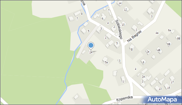 Rozkochów, Boczna, 1A, mapa Rozkochów