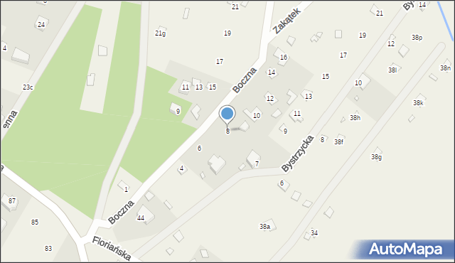 Ruda, Boczna, 8, mapa Ruda