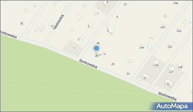 Ruda, Borkowska, 28, mapa Ruda