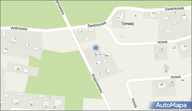 Ruda, Bojanowska, 6, mapa Ruda