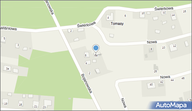 Ruda, Bojanowska, 6a, mapa Ruda