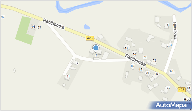 Ruda Kozielska, Boczna, 2, mapa Ruda Kozielska