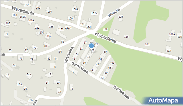 Ruda Śląska, Borówkowa, 29, mapa Rudy Śląskiej