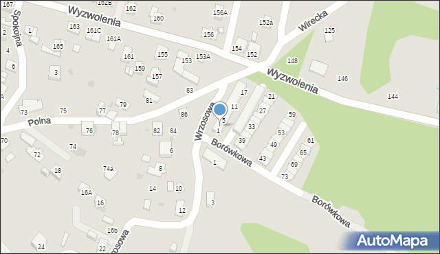 Ruda Śląska, Borówkowa, 3, mapa Rudy Śląskiej