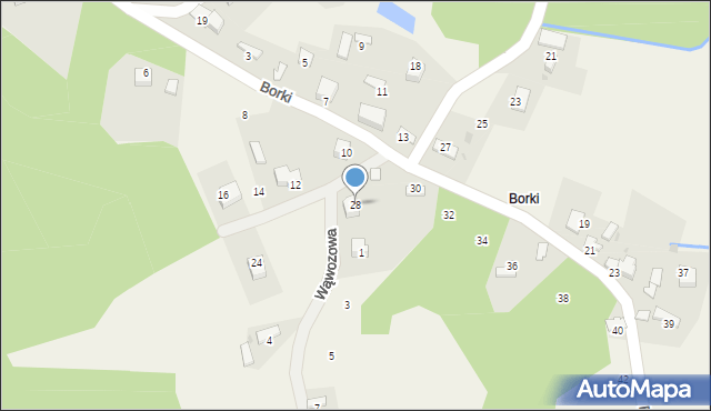 Rudno, Borki, 28, mapa Rudno