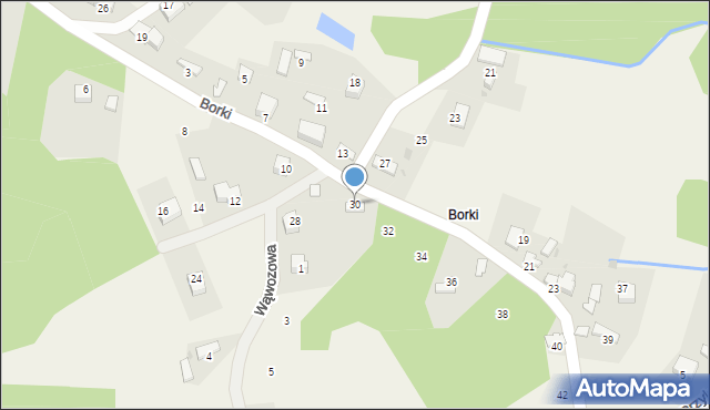 Rudno, Borki, 30, mapa Rudno