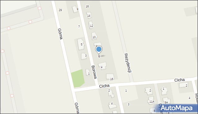 Rusiec, Borowa, 6, mapa Rusiec