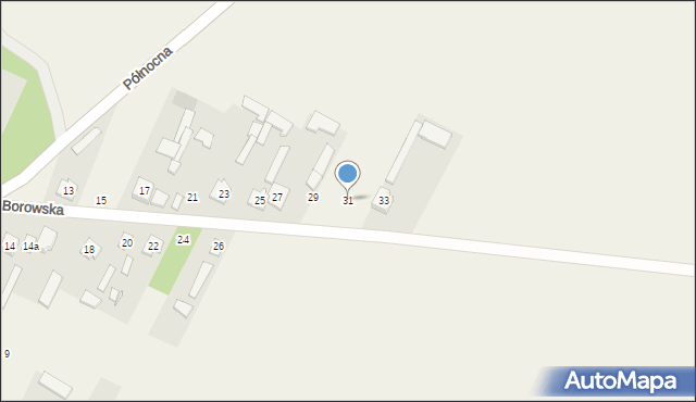 Rusinów, Borowska, 31, mapa Rusinów