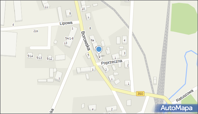 Ruszów, Borowska, 4, mapa Ruszów