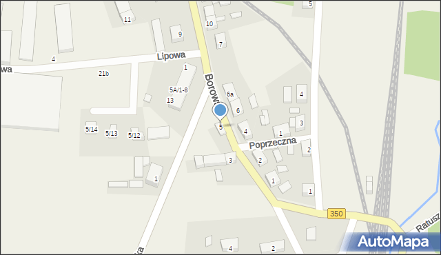 Ruszów, Borowska, 5, mapa Ruszów