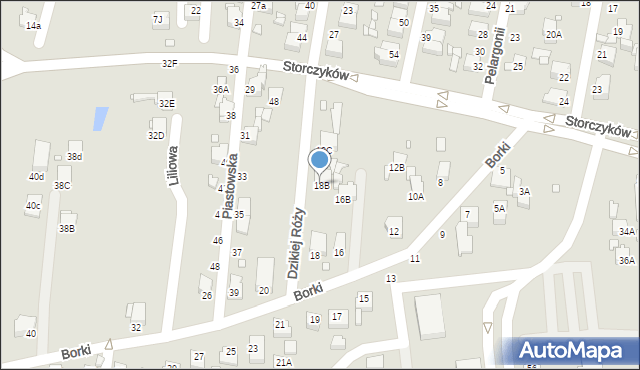 Rybnik, Borki, 18B, mapa Rybnika