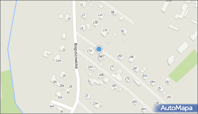 Rybnik, Boguszowicka, 17B, mapa Rybnika