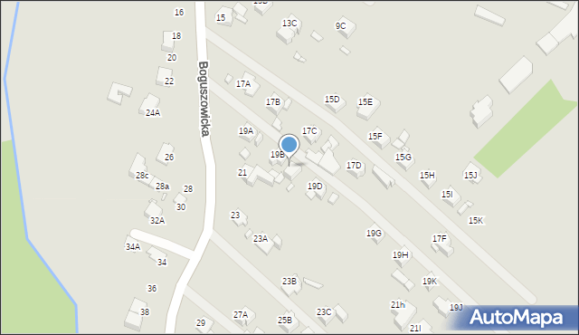 Rybnik, Boguszowicka, 19C, mapa Rybnika