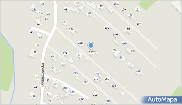 Rybnik, Boguszowicka, 23C, mapa Rybnika